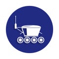 Mars exploration rover icon in badge style. One of Space collection icon can be used for UI, UX Royalty Free Stock Photo