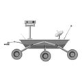 Mars exploration rover icon, gray monochrome style Royalty Free Stock Photo