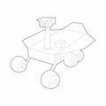 Mars exploration rover icon, outline style