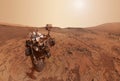 Mars explores the surface of the planet. Elements of this image were furnished by NASA