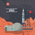 Mars space adventure Royalty Free Stock Photo