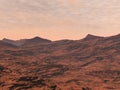 Mars landscape - 3D render