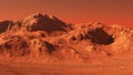 Mars landscape, 3d render