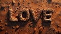Mars Love concept creative horizontal art poster. Royalty Free Stock Photo