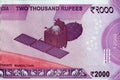 The Mars Orbiter Mission MOM - Mangalyaan on Indian 2000 rupee note