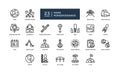 Mars perseverance exploration discovery space astronomy cosmos detailed thin line outline icon set. simple vector illustration