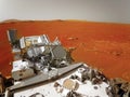 Mars 2020 Perseverance Rover is exploring surface of Mars. Perseverance rover Mission Mars exploration of red planet. Space explor Royalty Free Stock Photo