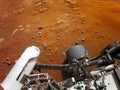 Mars 2020 Perseverance Rover is exploring surface of Mars. Perseverance rover Mission Mars exploration of red planet. Space explor