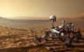 Mars Perseverance Rover is exploring surface of Mars. Perseverance rover Mission Mars exploration of red planet. Space exploration