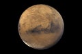 Mars, the planet. In natural color. On a dark background. Elements of this image were furnished by NASA Royalty Free Stock Photo