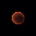 Mars planet realistic vector illustration. Solar system space object red planet.