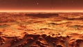 Mars Planet Surface With Dust Blowing. 3d illustration