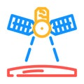 mars reconnaissance orbiter planet color icon vector illustration