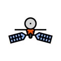 mars reconnaissance orbiter planet color icon vector illustration