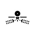 mars reconnaissance orbiter planet glyph icon vector illustration