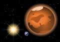 Mars red planet Royalty Free Stock Photo