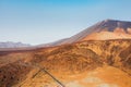 Mars the red planet`s desert landscape. Teide National Park. Beautiful view of the Teide volcano. Desert Crater of the Teide Royalty Free Stock Photo