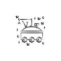 Mars robot icon. Element of space hand drawn icon