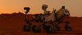 Mars rover Curiosity extremely detailed and realistic 3d illustration. Elements of this image are furnished by NASA Royalty Free Stock Photo