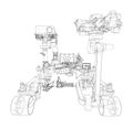 Mars Rover. Vector rendering of 3d Royalty Free Stock Photo