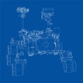Mars Rover. Vector rendering of 3d Royalty Free Stock Photo