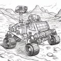 Mars Rovers Coloring Page For Kids