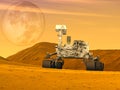 Mars Rovers Landed illustration.Elements of this image furnished by NASA