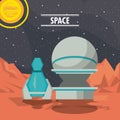Mars space adventure Royalty Free Stock Photo