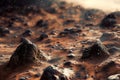 Mars surface super detailed view