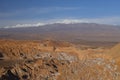 Mars Valley - Valle de Marte and snow-covered volcanoes, Atacama Desert, Chile