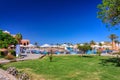 Marsa Alam, Egypt - May 10, 2023: Pool area of the Akassia Swiss Resort by the Red Sea in Marsa Alam, Egypt Royalty Free Stock Photo