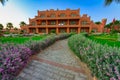 Marsa Alam, Egypt - May 7, 2023: Traditional architecture of the Akassia Swiss Resort in Marsa Alam by the Red Sea in Egypt Royalty Free Stock Photo