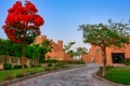 Marsa Alam, Egypt - May 7, 2023: Traditional architecture of the Akassia Swiss Resort in Marsa Alam by the Red Sea in Egypt Royalty Free Stock Photo