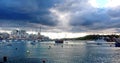 Landscape. Marsamxett Harbour, with the Maltese capital Valletta on the left, and Manoel island on the right.