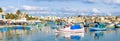 Marsaxlokk fishermen village in Malta. Panoramic view. Royalty Free Stock Photo