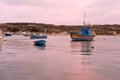 Marsaxlokk, Malta 02/05/2020 harbour in traditional maltese fishing village with colorful boats Royalty Free Stock Photo