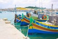 Marsaxlokk is a traditional fishing village.  located southeast of Malta. Fisherman village in the south east of Malta Royalty Free Stock Photo