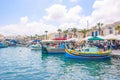 Marsaxlokk is a traditional fishing village.  located southeast of Malta. Fisherman village in the south east of Malta Royalty Free Stock Photo