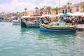 Marsaxlokk is a traditional fishing village.  located southeast of Malta. Fisherman village in the south east of Malta Royalty Free Stock Photo