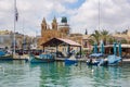 Marsaxlokk is a traditional fishing village.  located southeast of Malta. Fisherman village in the south east of Malta Royalty Free Stock Photo