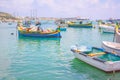 Marsaxlokk is a traditional fishing village.  located southeast of Malta. Fisherman village in the south east of Malta Royalty Free Stock Photo