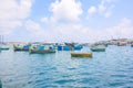 Marsaxlokk is a traditional fishing village.  located southeast of Malta. Fisherman village in the south east of Malta Royalty Free Stock Photo