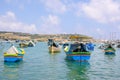 Marsaxlokk is a traditional fishing village.  located southeast of Malta. Fisherman village in the south east of Malta Royalty Free Stock Photo