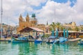 Marsaxlokk is a traditional fishing village.  located southeast of Malta. Fisherman village in the south east of Malta Royalty Free Stock Photo