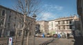 Architectural detail of small typical townhouses of Marseillan