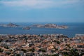 Marseille aerial view from Notre-Dame de la Garde Church, Provence, France Royalty Free Stock Photo