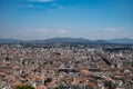 Marseille aerial view from Notre-Dame de la Garde Church, Provence, France Royalty Free Stock Photo