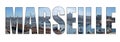 Marseille city title letters composite image