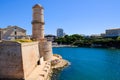 Marseille. Fortification Fort Saint-Jean and tower of King Rene.