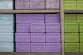 Marseille, France - August 10, 2022: Marseille soap is a traditional French handmade soap from Marseille with lavender